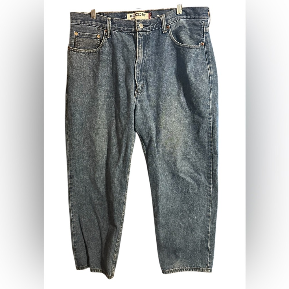 Levi’s 550 Relaxed Fit Mens Jeans Blue Denim 100% Cotton W40 L30 Zip Fly Classic